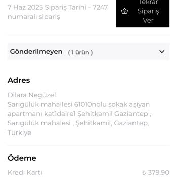 Sipariş Verilen Ürünün Kargoya Verilmemesi Ve İade Ücretinin Yatırılmaması