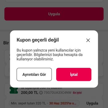 İlk Sipariş İndirimi Hatalı Çalışıyor