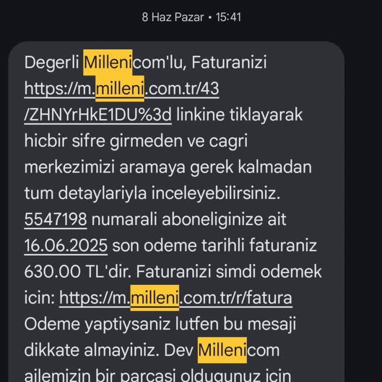 Millenicom İnternet Hizmetinde Bilgilendirme Ve Ek Ücret Sorunu