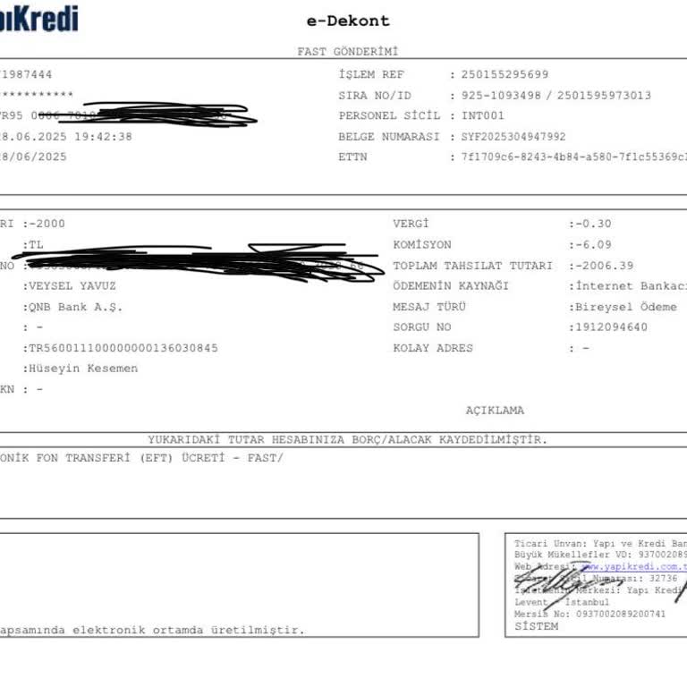 Yanlış IBAN'a Gönderilen Paranın İadesi İçin Acil Destek Talebi