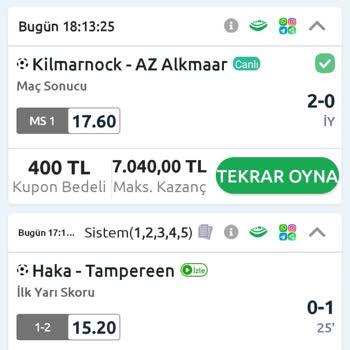 Canlı Bahiste Veri Hatası Nedeniyle 400 TL Kayıp