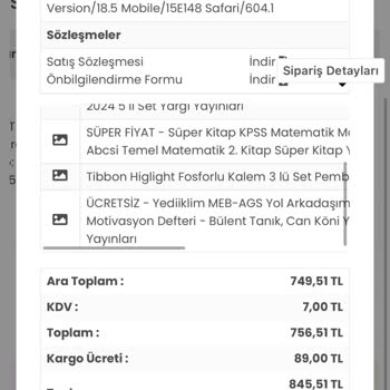 Eksik Gönderim Ve Yetersiz Bilgilendirme Nedeniyle Hayal Kırıklığı