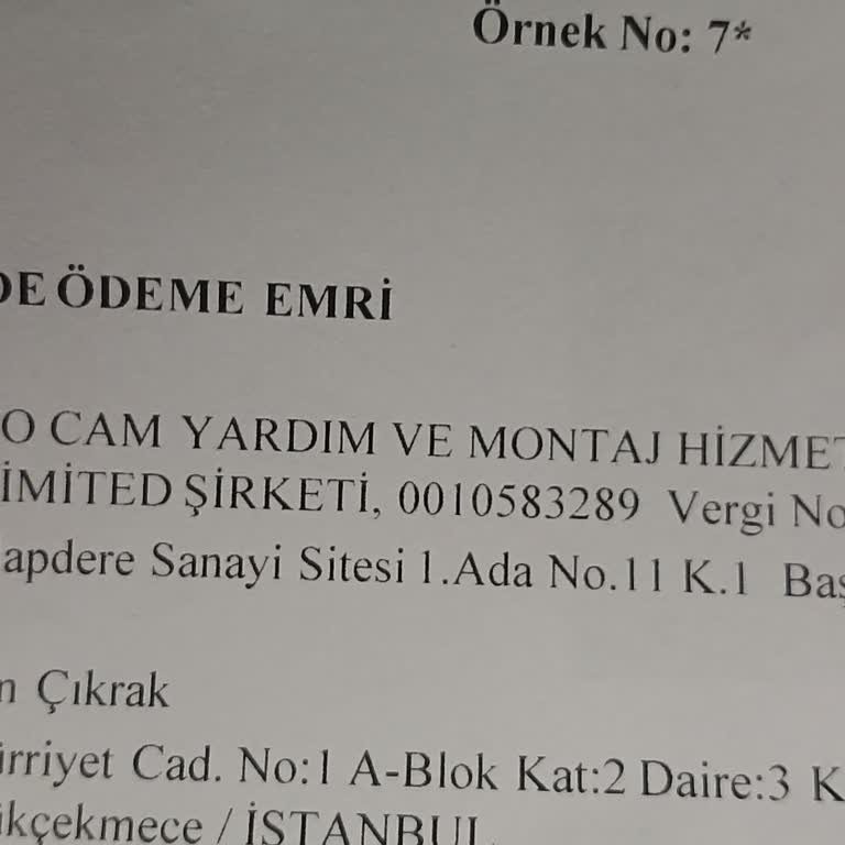Kaskolu Araç Cam Değişimi Sonrası Tanımadığım Şirketten Haksız İcra Takibi