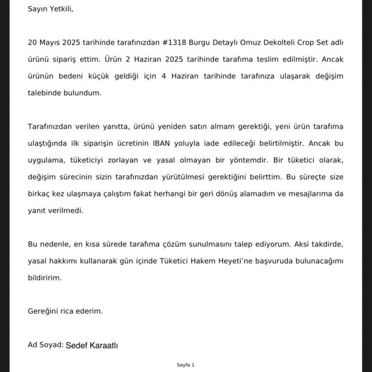 Müşteri Hizmetleri Ve Fiyat Politikası Konusunda Hayal Kırıklığı