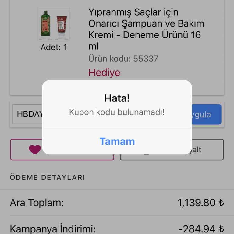 Doğum Günü İndirim Kodum Geçersiz Çıktı