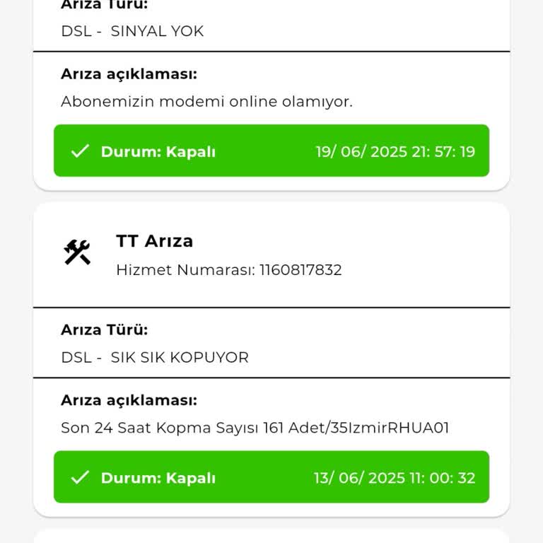 Sürekli Tekrarlayan İnternet Arızası Ve Fatura Mağduriyeti
