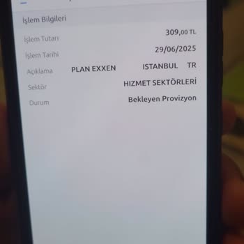 Bilgim Dışında Plan Exxen Üzerinden Kredi Kartımdan Para Çekildi