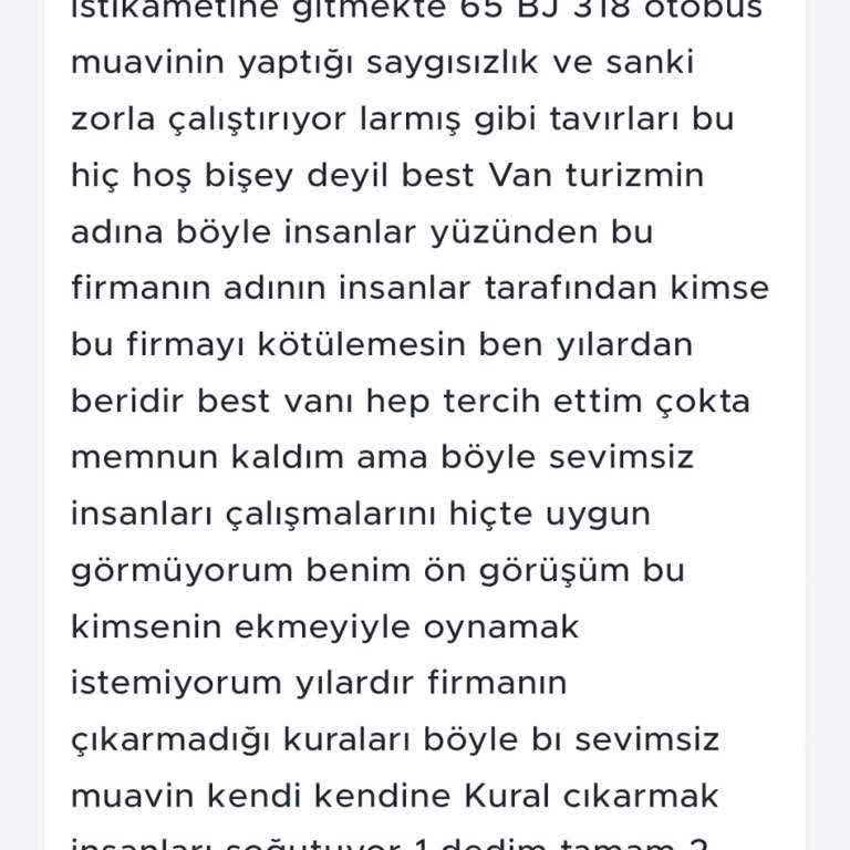 Otobüs Muavininin Saygısız Davranışları Yolculuk Deneyimimi Olumsuz Etkiledi