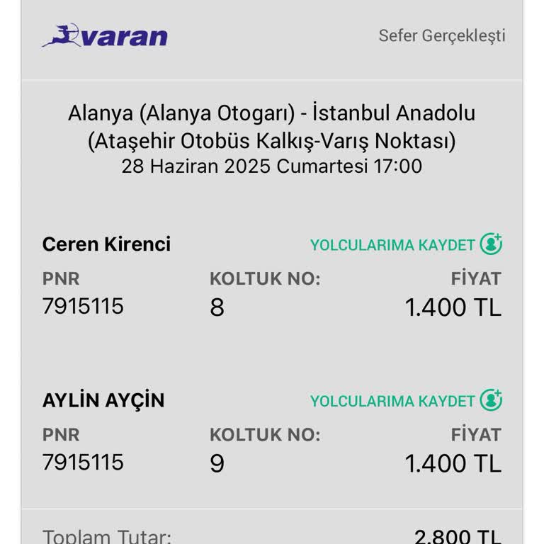 Varan Turizm İle Uzayan Yolculuk Ve Mola Sorunları