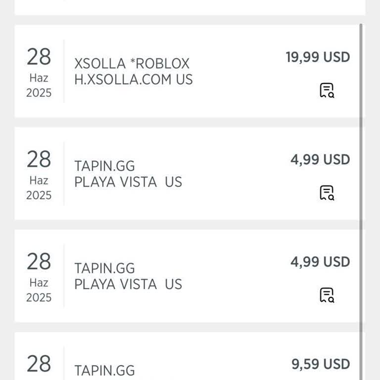 Roblox Ziraat Kredi Kartımdan İzinsiz USD Bazlı İşlem Yapılmış