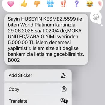 Bilgim Dışında Kartımdan Para Çekilmeye Çalışıldı