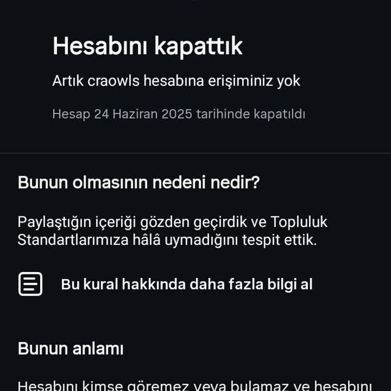 Emek Verdiğim Instagram Hesabımın Haksız Yere Kapatılması Ve Yetersiz Destek Süreci