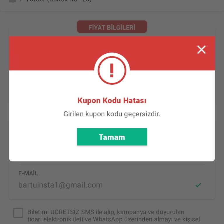 Yanlış Bilet İptali Sonrası İade Kuponum Çalışmadı, Destek Alamıyorum