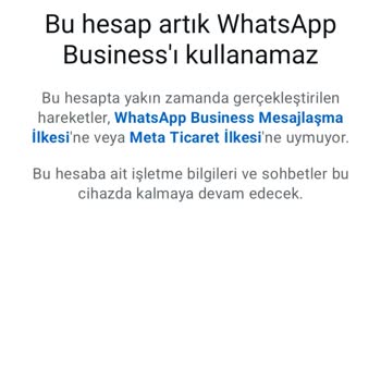 Haksız Yere Engellenen WhatsApp Business Hesabımın Açılmasını Talep Ediyorum