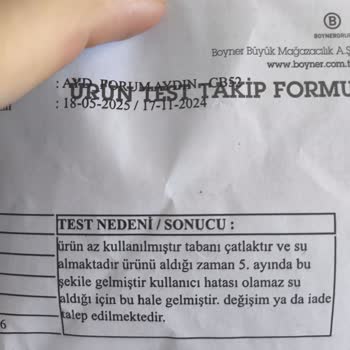 Boynerden Alınan Ayakkabının Tabanı Kısa Sürede Çatladı Ve Su Almaya Başladı