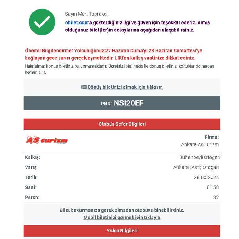 Bozuk Koltuk Nedeniyle Rahatsız Edici Yolculuk Ve İade Talebi