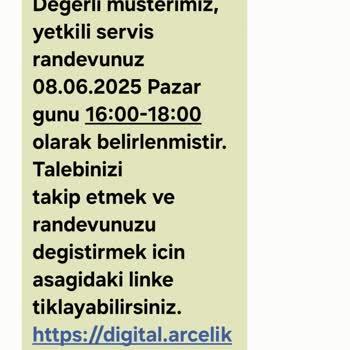 Arçelik Buzdolabı Arızası Nedeniyle Uzayan Servis Süreci Ve Mağduriyet