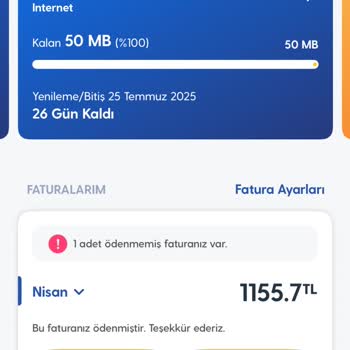 Turkcell Mobil İnternet Faturası Ve Cayma Bedelinin Yüksekliği