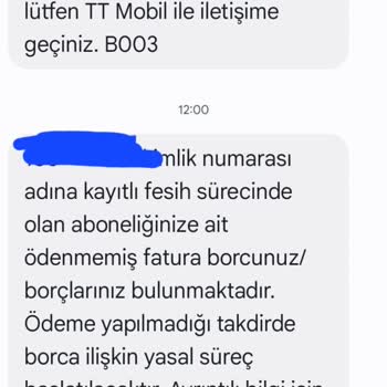 Kullanmadığım Ay İçin Türk Telekom'dan Fatura Talebi