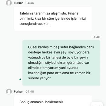 Kazandığım Paranın Yatırılmaması Ve Hesabımda İzinsiz Oyun Oynanması