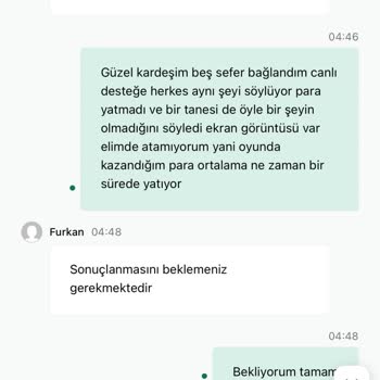 Kazandığım Paranın Yatırılmaması Ve Hesabımda İzinsiz Oyun Oynanması