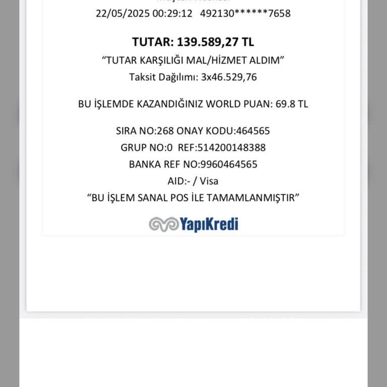 Yapı Kredi Bankası Kampanya Koşullarını Sağladığım Halde Worldpuan ve Taksit Hakkım Verilmedi