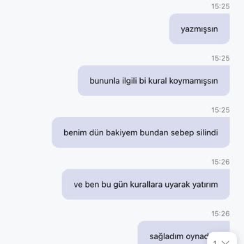 Kazanç Bakiyemin Minör Lig Gerekçesiyle Silinmesi Ve Bonus Kullanımında Sorun