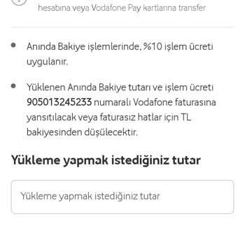 Vodafone Pay Anında Bakiye Limitim Sıfırlandı