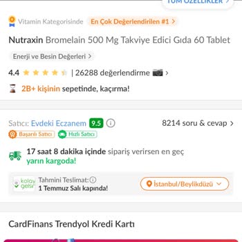 Nutraxin Bromelain Sonrası Ciddi Sağlık Sorunu Ve İade Mağduriyeti