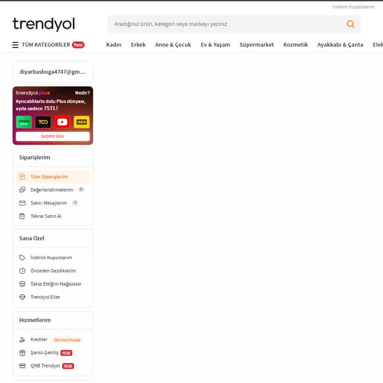 Trendyol Siparişlerim Sayfasında Sürekli Boş Ekran Sorunu Ve Güvenlik Endişesi