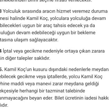 Kamil Koç Otobüsünde Rötar, Arıza Ve Yetersiz Müşteri Hizmeti Nedeniyle Yaşanan Mağduriyet