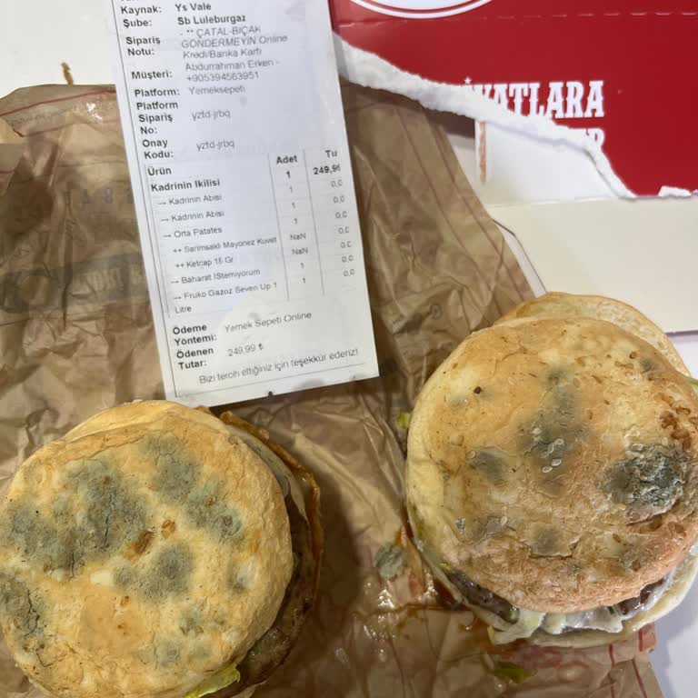 Yemek Sepeti'nden Küflü Sipariş Ve Yetersiz Destek Deneyimi