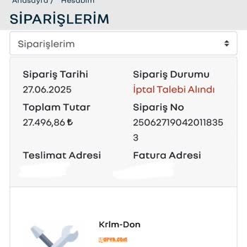 Sipariş İptali Ve Yavaş İşlem Nedeniyle Mağduriyet