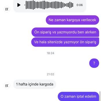 Sipariş Sonrası Ön Sipariş Bahanesiyle Gecikme Yaşadım