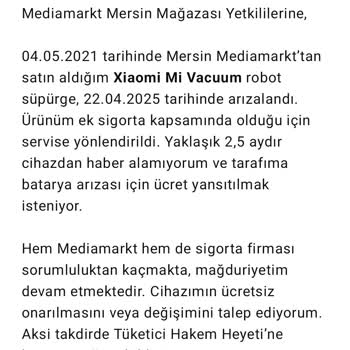 Ek Sigorta Kapsamında Batarya Sorunu Ve Uzayan Servis Süreci Hayal Kırıklığı Yarattı