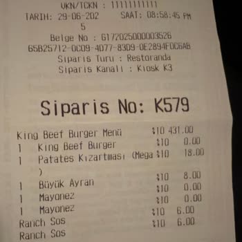 Burger King Yemeğinden Çıkan Kağıt Şaşkınlığı