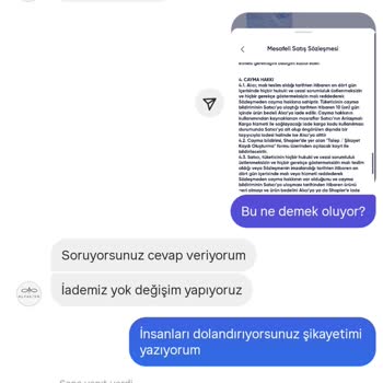 İade Hakkı Sözleşmede Yazmasına Rağmen Kabul Edilmiyor