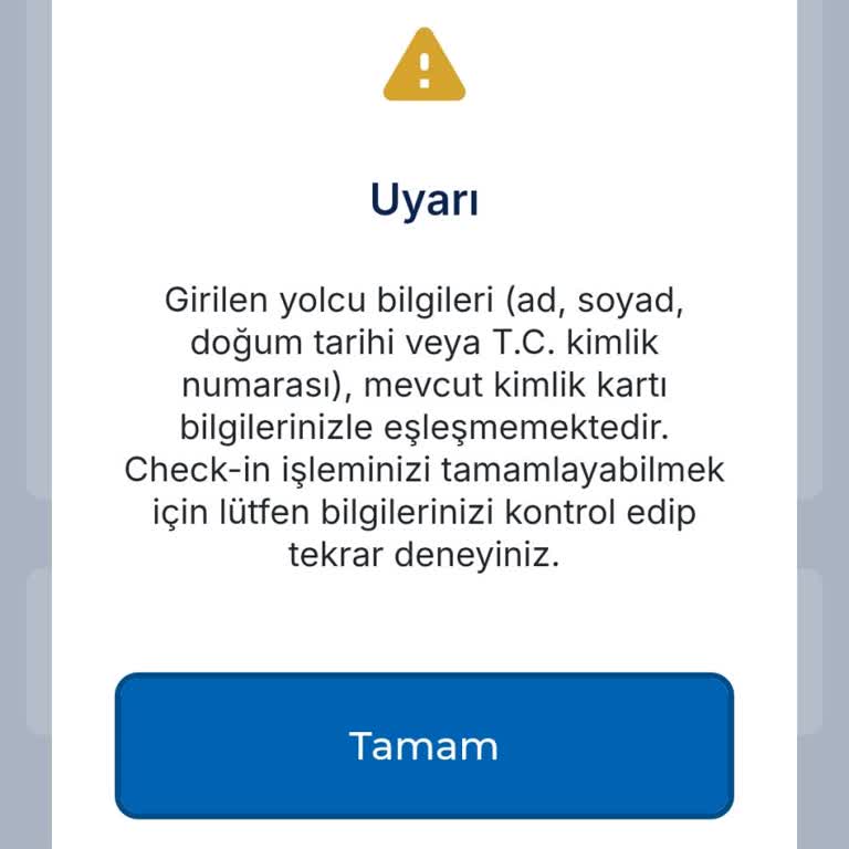 Obilet Ve AnadoluJet Uygulamalarında Check-in Sorunu