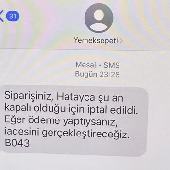 Siparişim Üç Kez Ertelendi Sonunda Kapalı İşletme Yüzünden İptal Edildi