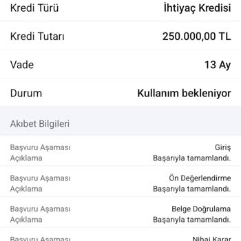 Onaylanan Kredimi Hesabıma Aktaramıyorum!