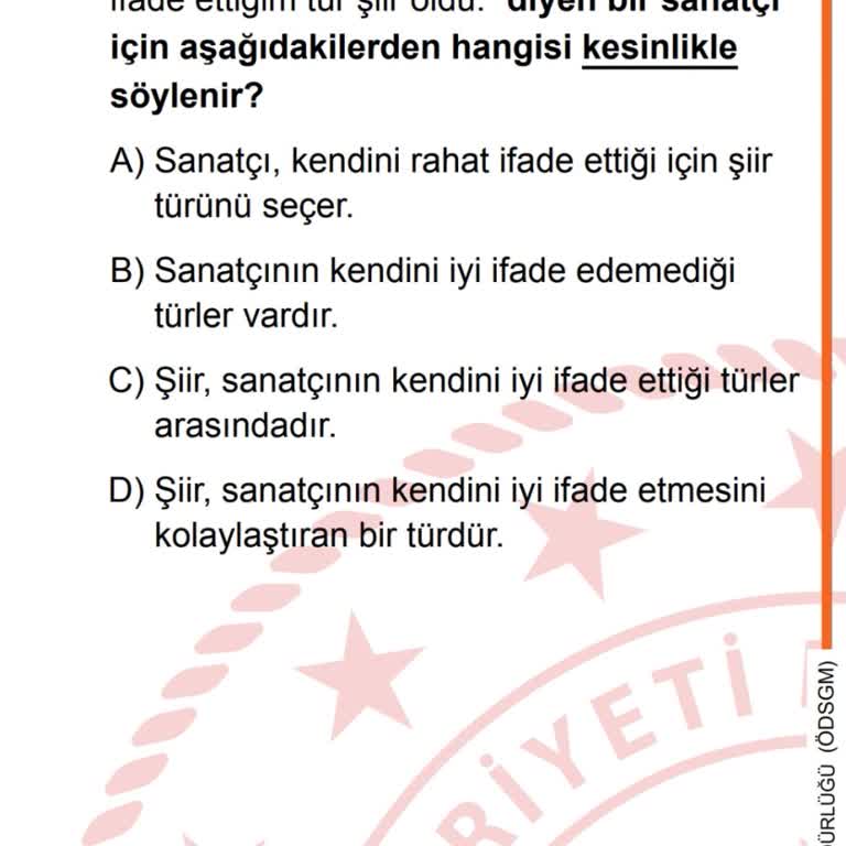 Milli Eğitim Bakanlığı LGS 2025 Türkçe Soru Cevabında Anlam Belirsizliği Ve İptal Talebi