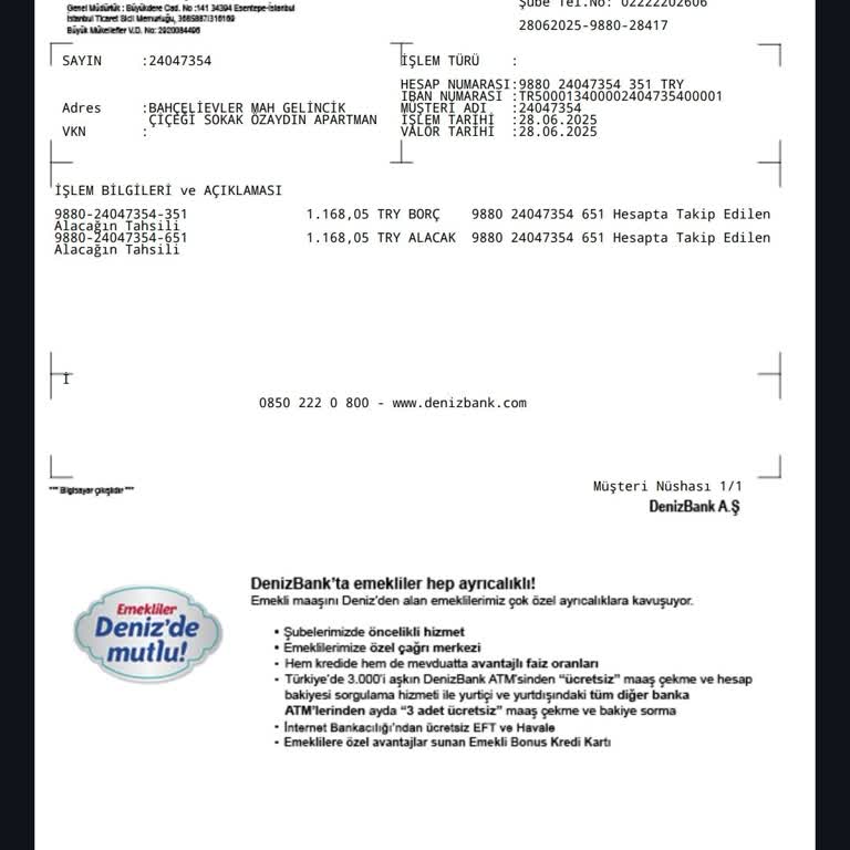 Hesabımdan Açıklamasız Borç Tahsilatı Yapıldı