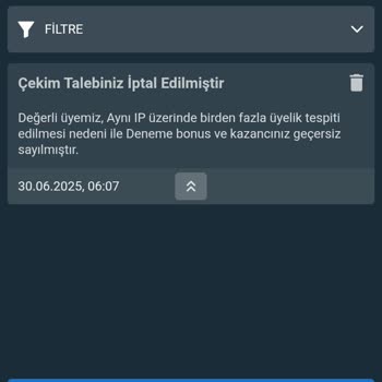 Kazanç Çekim Talebim Reddedildi