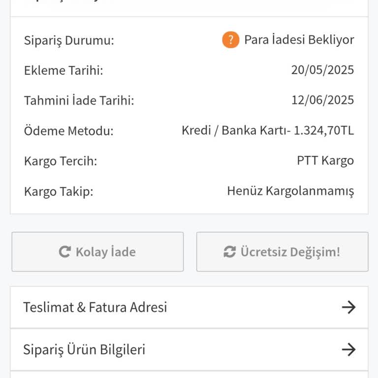 Siparişim İptal Edildi Para İadem Hala Yapılmadı Müşteri Hizmetlerine Ulaşamıyorum