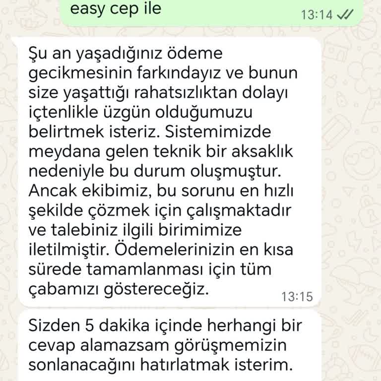EasyCep'ten Satılan Telefonun Ücreti Bir Haftadır Hesabıma Yatmadı