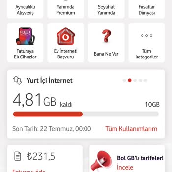 Vodafone Çark Hediyesi GB Yerine Kendi İnternetimden Düşüyor