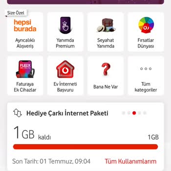 Vodafone Çark Hediyesi GB Yerine Kendi İnternetimden Düşüyor