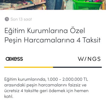 Axess Kart Eğitim Harcamasında Taksit Kampanyası Mağduriyeti