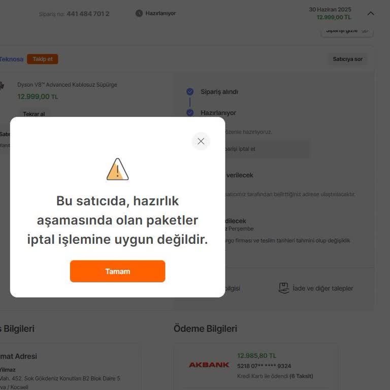 Adres Değişikliği Yapılamıyor, Müşteri Hizmetleri Sorunu Çözemiyor