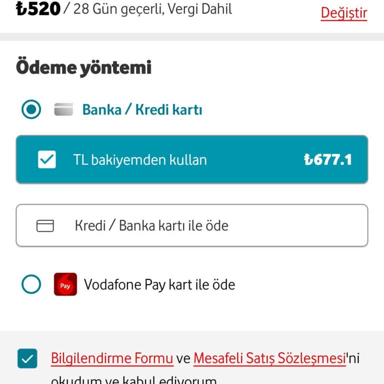 Bakiyemden Düşen Tutar Ve Paket Satın Alma Sorunu